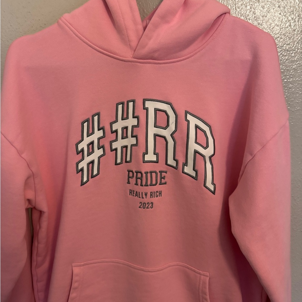 Pink Hoodie with Graphic Print